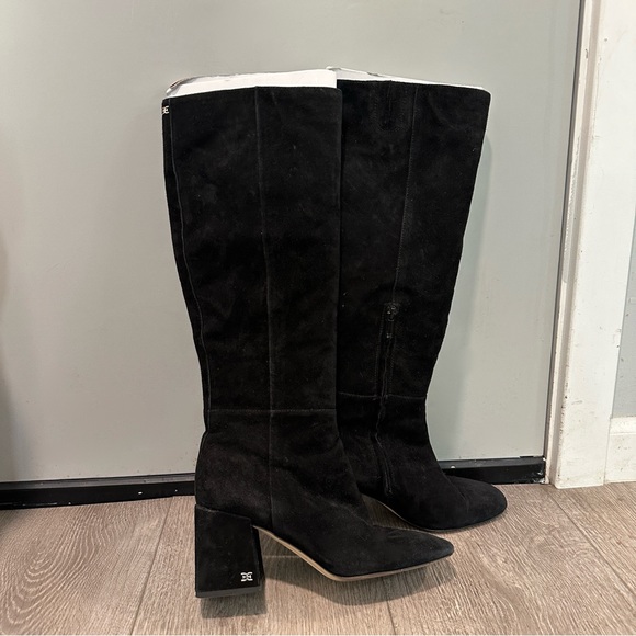 Sam Edelman Black Suede Boots - Picture 1 of 3